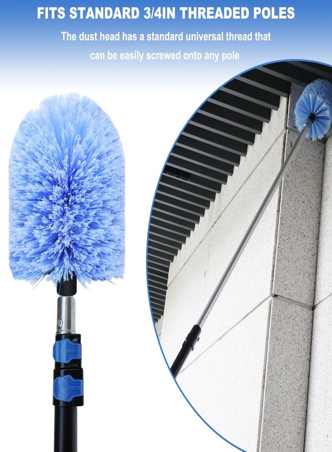 Toromp Big Cobweb Duster Head Twist-On Spider Web Fuster for Outdoor & Indoor Web Cleaning // Fits Standard 3/4 Inch Threaded Poles // Cobweb Duster Brush Head Only - Bule -1 Pack - Image 4